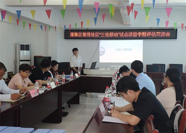 淮南市評估組對潘集區“三社聯動”試點項目進行中期評估