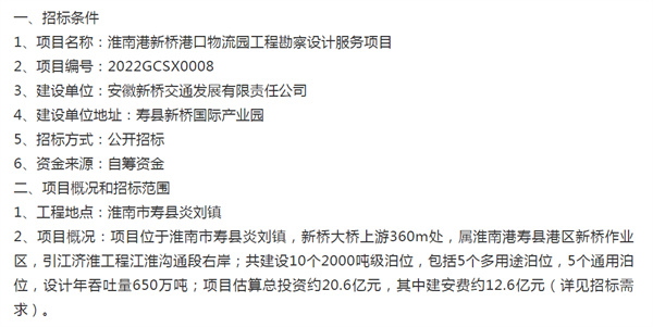 淮南壽縣這個鎮建港口物流園，投資20.6億，是你家鄉？